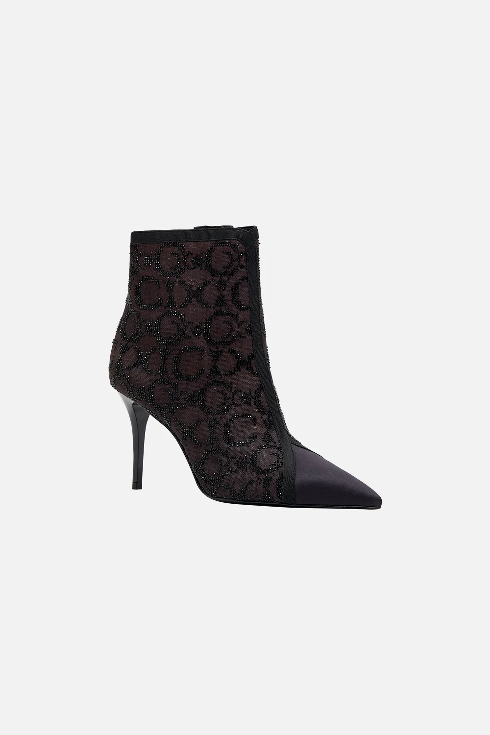 NATALIE HEEL MESH BOOT SOLID BLACK - Image 3