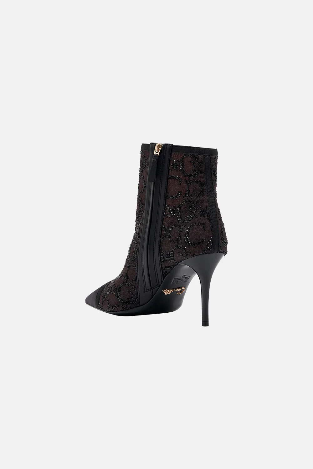 NATALIE HEEL MESH BOOT SOLID BLACK - Image 4