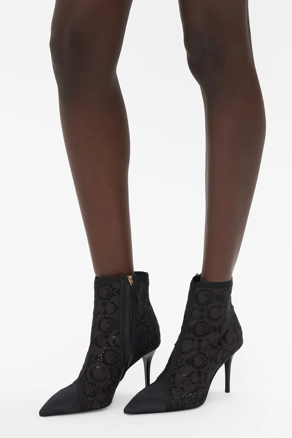 NATALIE HEEL MESH BOOT SOLID BLACK - Image 5