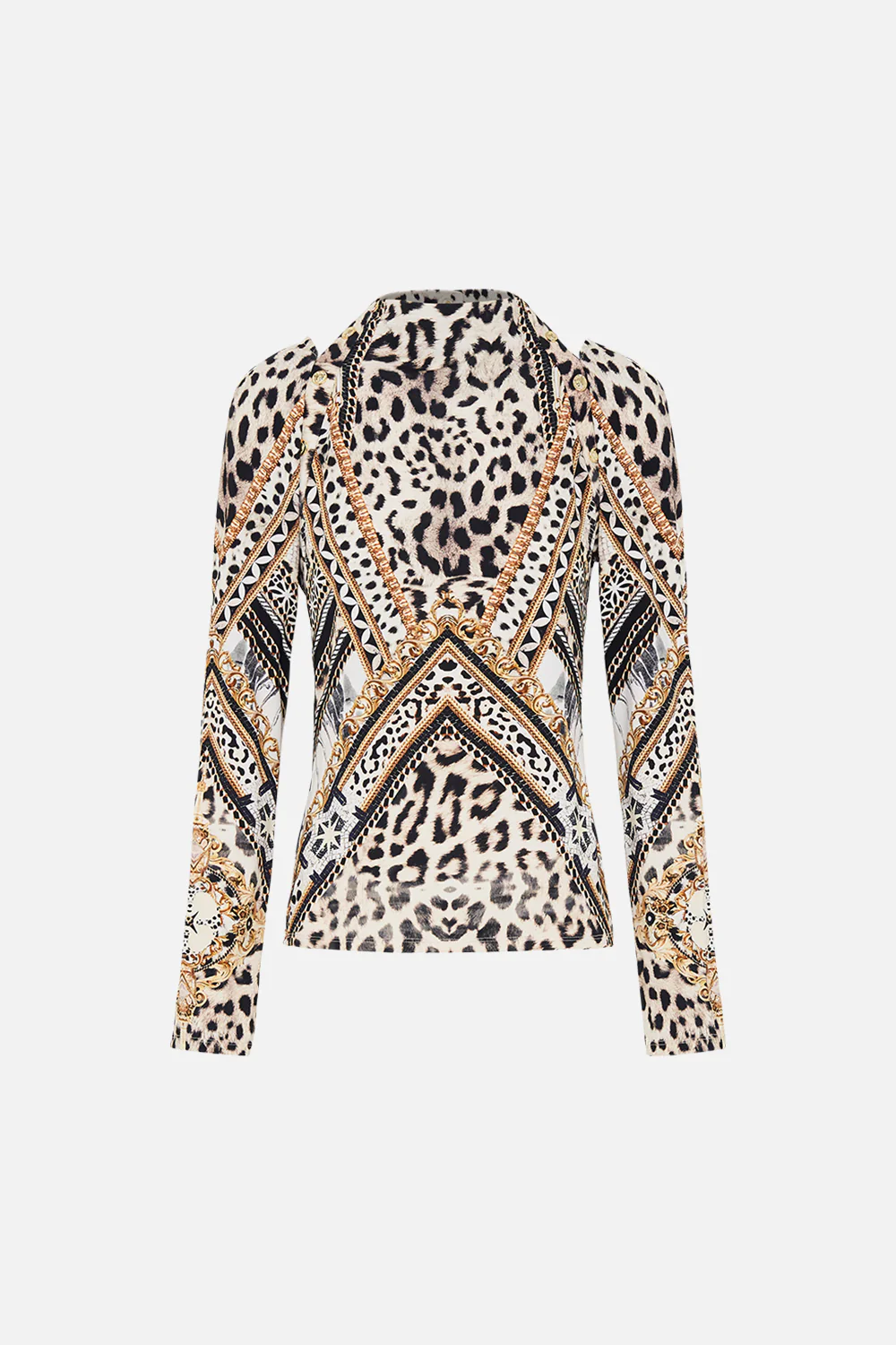 CUT OUT SHOULDER KNIT TOP MOSAIC MUSE - Image 3