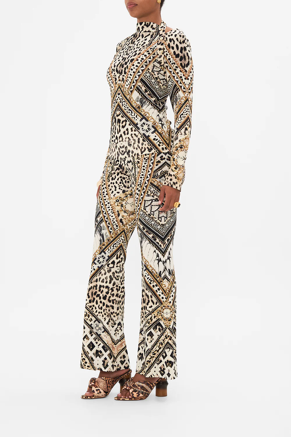 CUT OUT SHOULDER KNIT TOP MOSAIC MUSE - Image 4