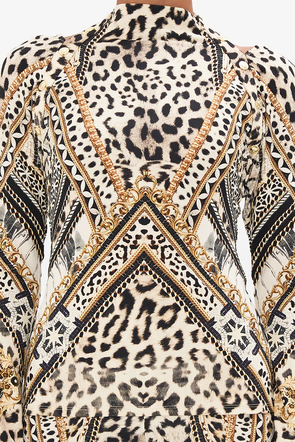 CUT OUT SHOULDER KNIT TOP MOSAIC MUSE - Image 6