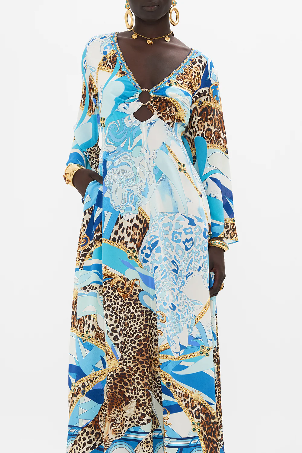 HARDWARE BIAS DRESS SKY CHEETAH - Image 5