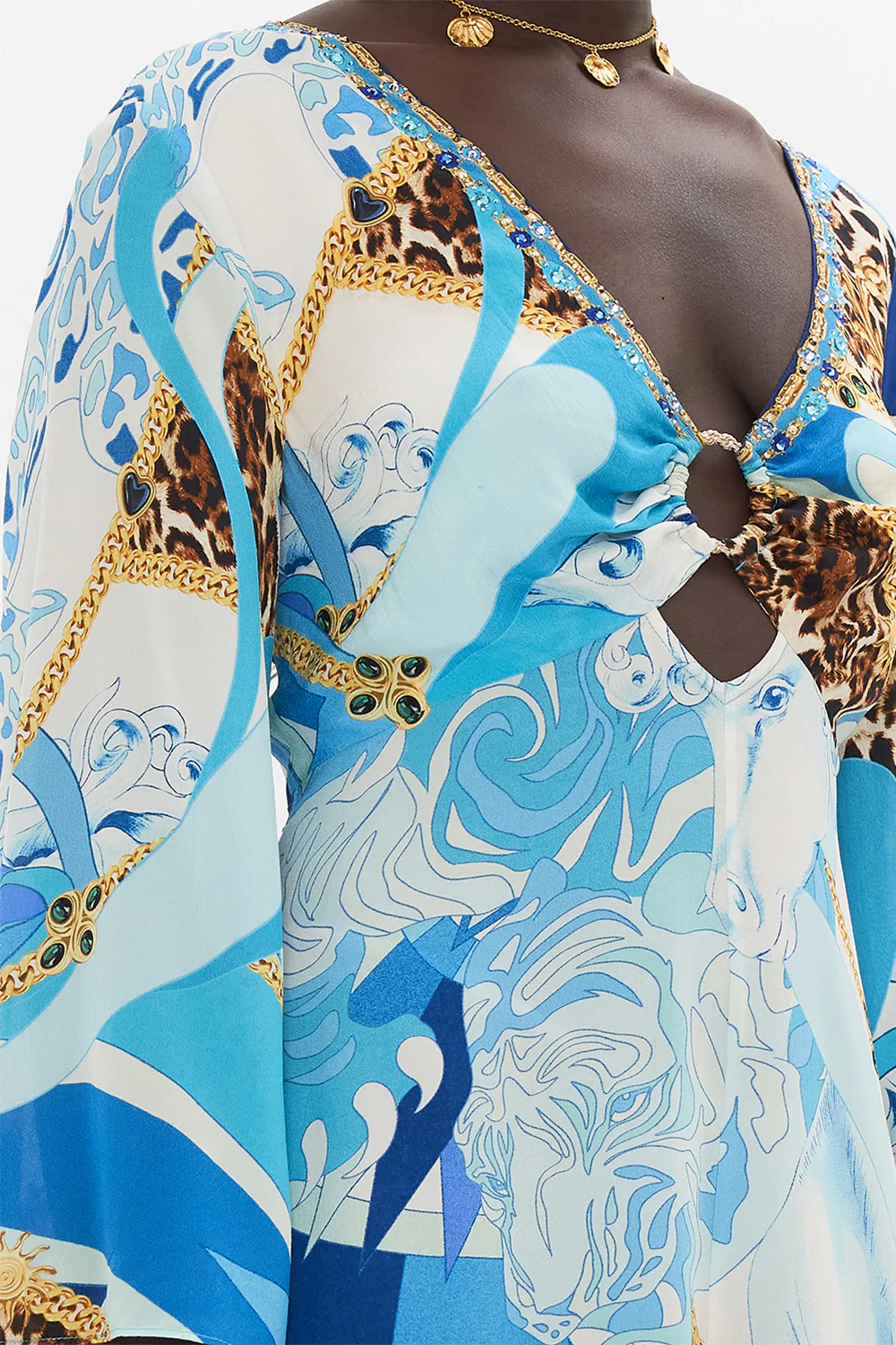 HARDWARE BIAS DRESS SKY CHEETAH - Image 6