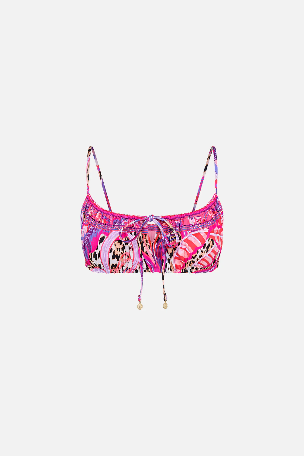 SQUARE NECK GATHERED CROP TOP VIOLA VINTAGE - Image 3