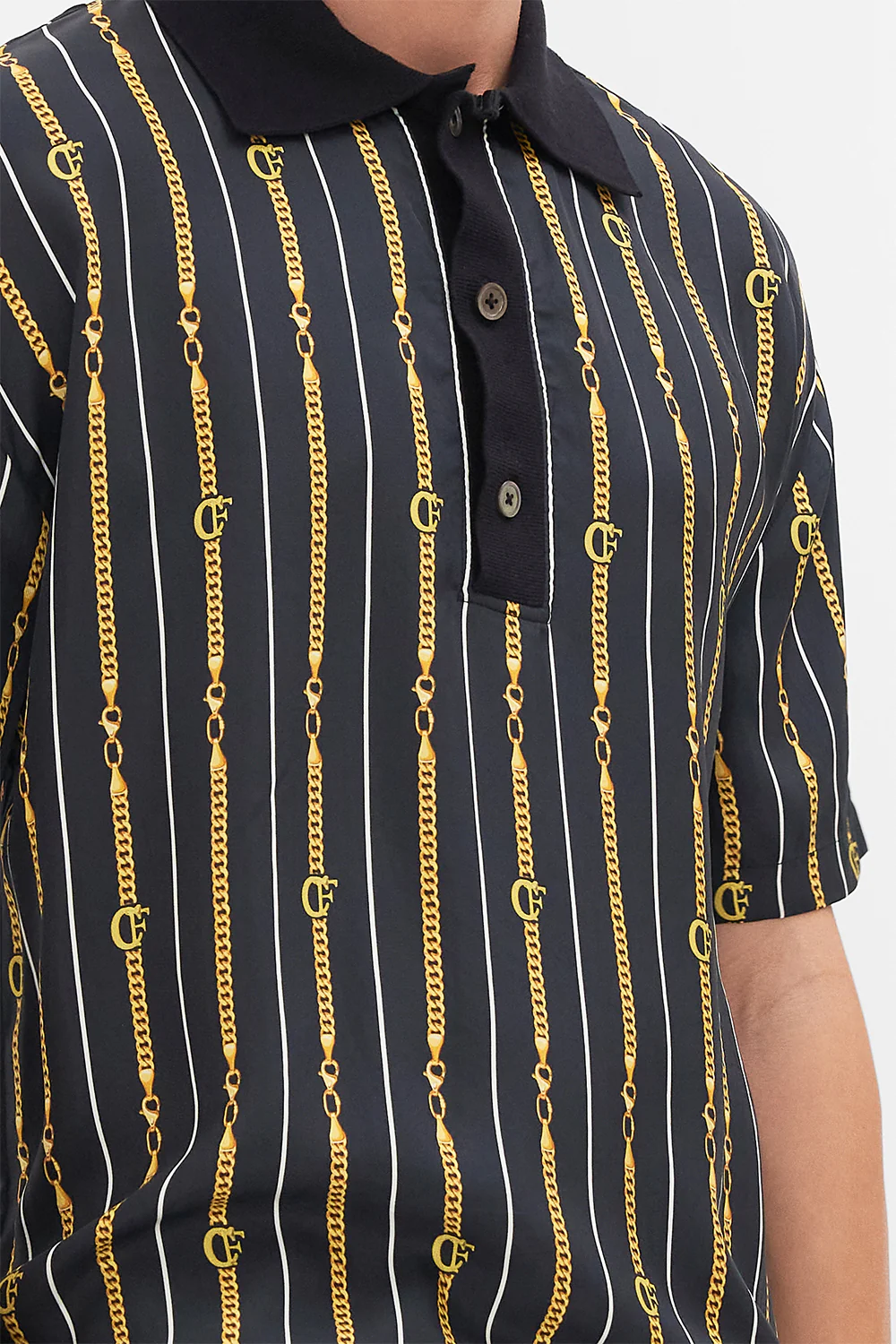 WOVEN SHORT SLEEVE POLO SHIRT COAST TO COAST - Image 6