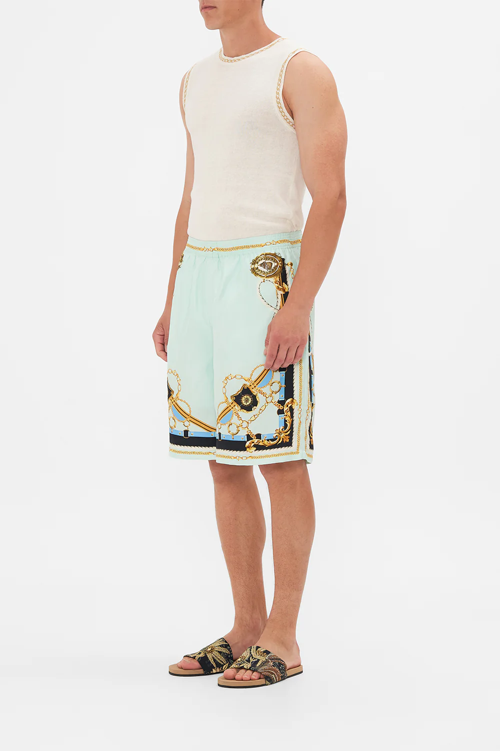 BAGGY MID LENGTH WALK SHORT SEA CHARM - Image 4