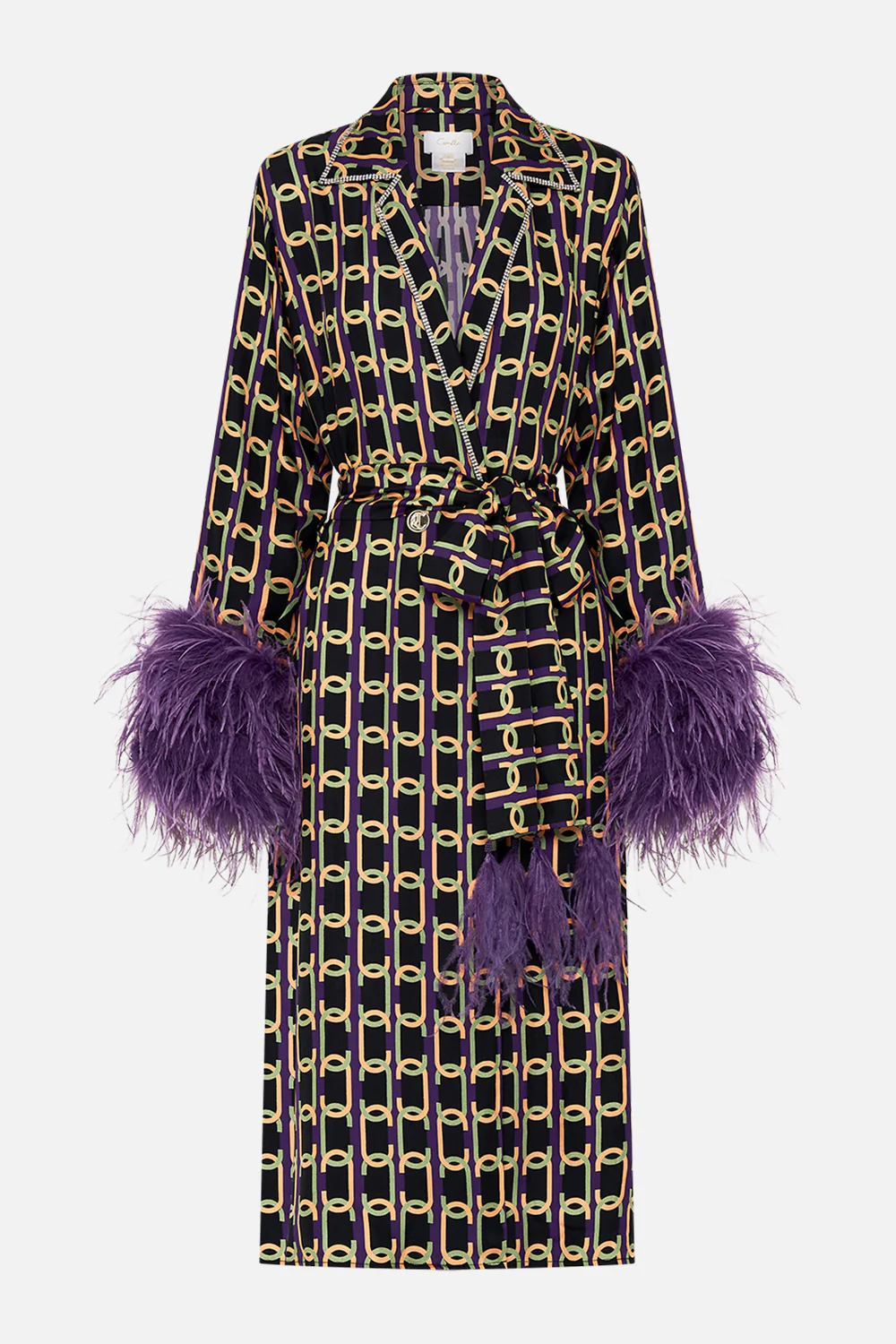 SPLIT CUFF SOFT COAT WITH FEATHERS FILM DIVA - Image 3