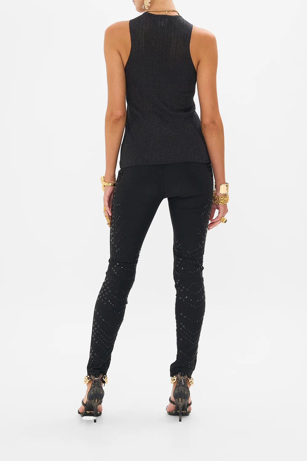 CREW NECK KNIT CAMI - BLACK  NOUVEAU NOIR - Image 2