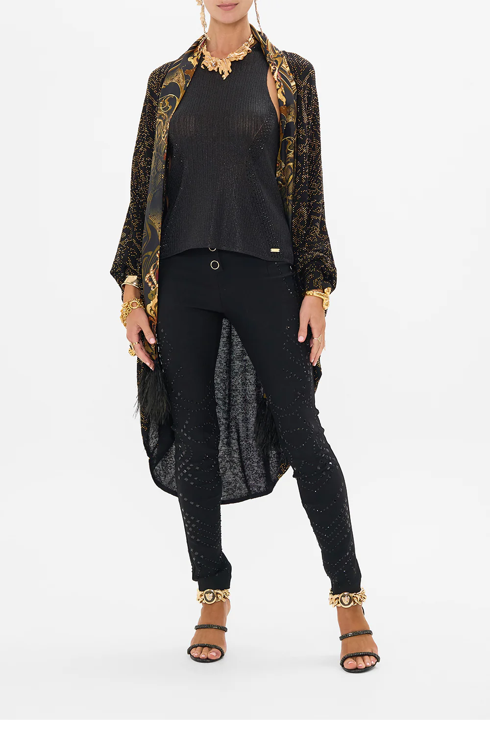 CREW NECK KNIT CAMI - BLACK  NOUVEAU NOIR - Image 6