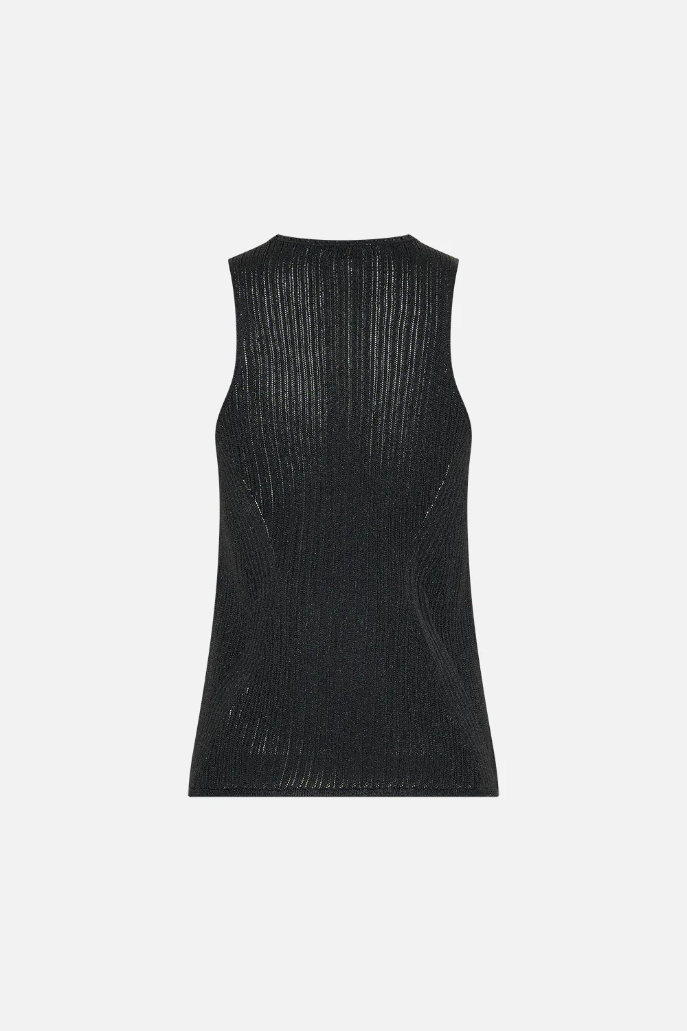 CREW NECK KNIT CAMI - BLACK  NOUVEAU NOIR - Image 8