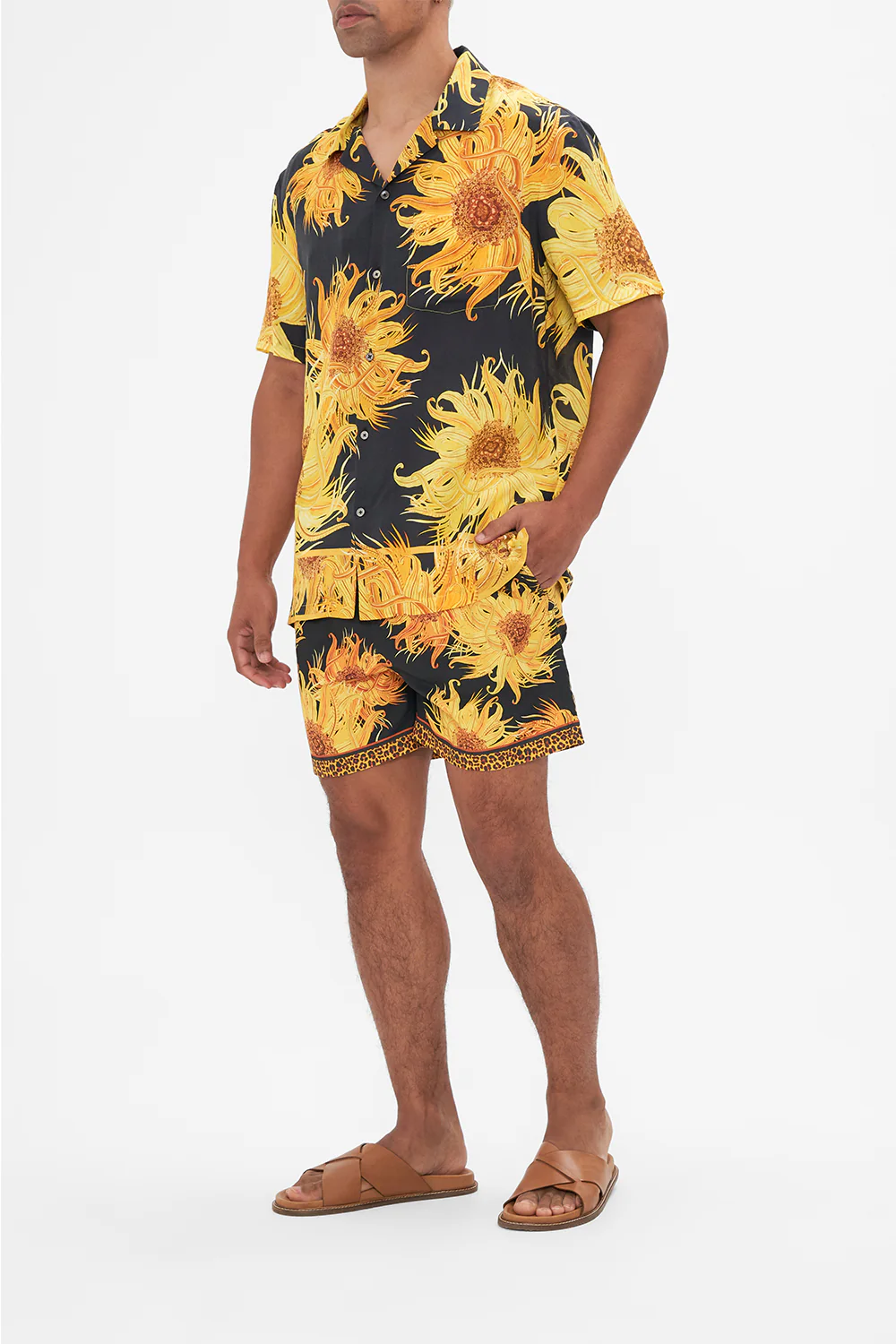 SHORT SLEEVE CAMP COLLARED SHIRT MAKE ME YOUR MASTERPIECE - Image 4