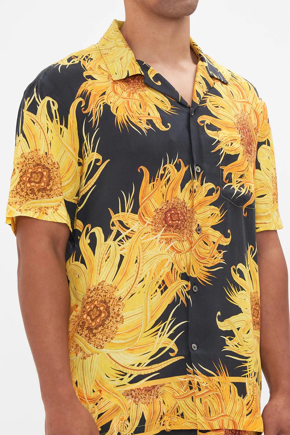 SHORT SLEEVE CAMP COLLARED SHIRT MAKE ME YOUR MASTERPIECE - Image 5