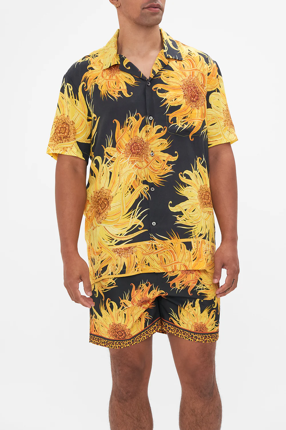 SHORT SLEEVE CAMP COLLARED SHIRT MAKE ME YOUR MASTERPIECE - Image 6