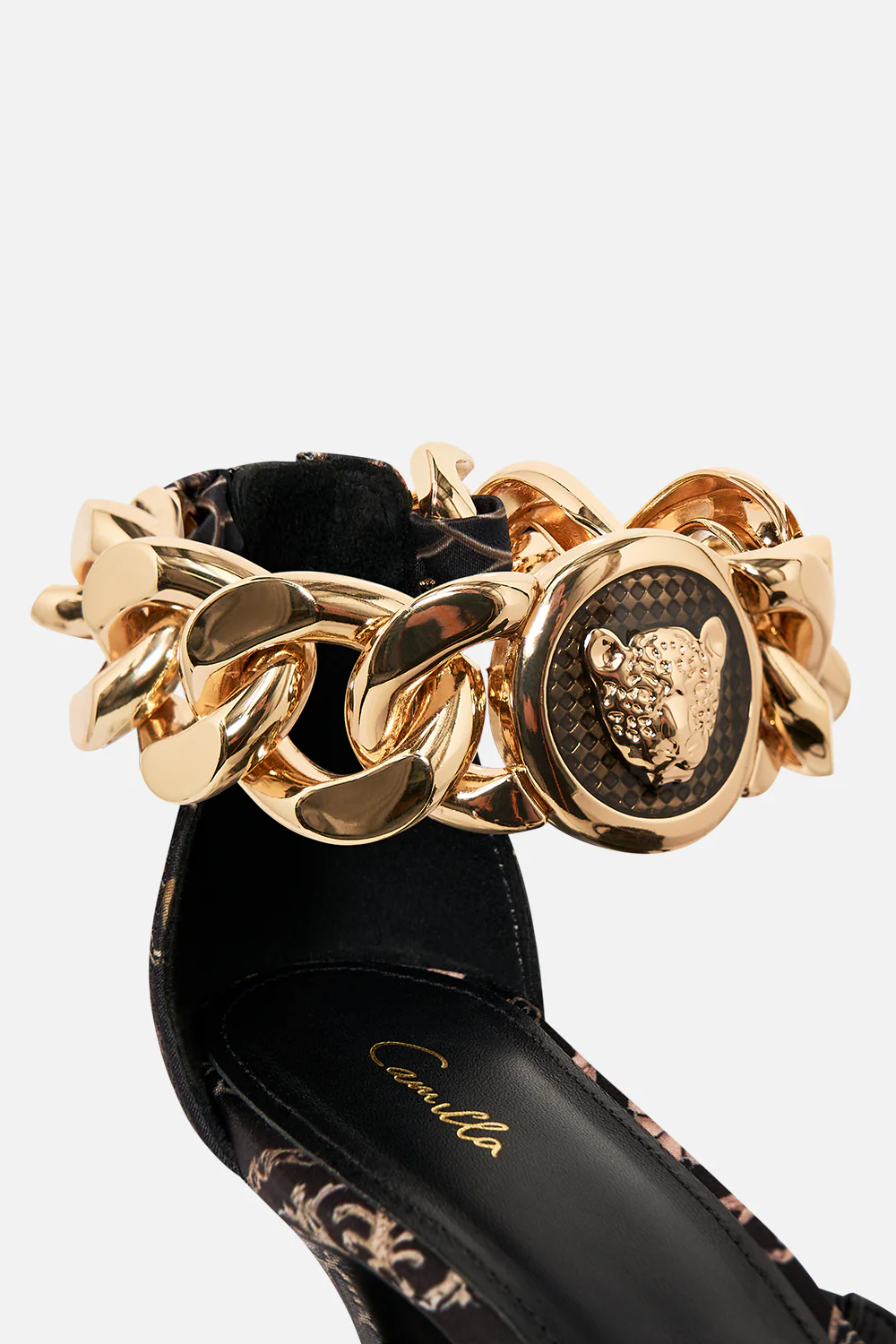 SASKIA CHAIN ANKLET HIGH HEEL SANDAL NOUVEAU NOIR - Image 2