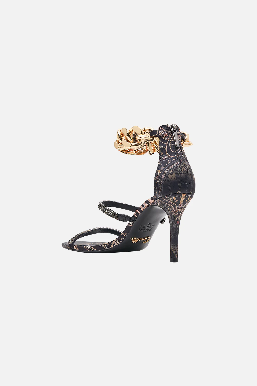 SASKIA CHAIN ANKLET HIGH HEEL SANDAL NOUVEAU NOIR - Image 4
