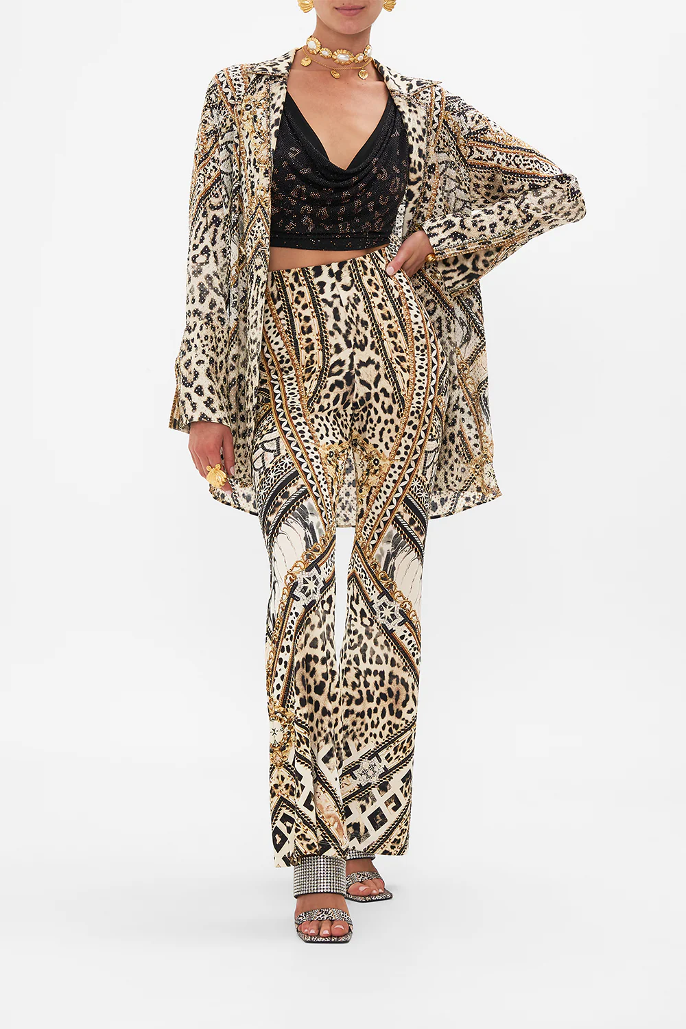 COWL NECK JERSEY TOP MOSAIC MUSE - Image 7
