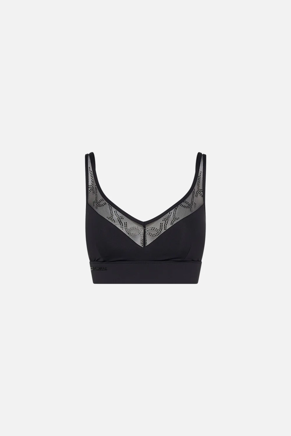 MESH INSERT CROP SOLID BLACK - Image 3