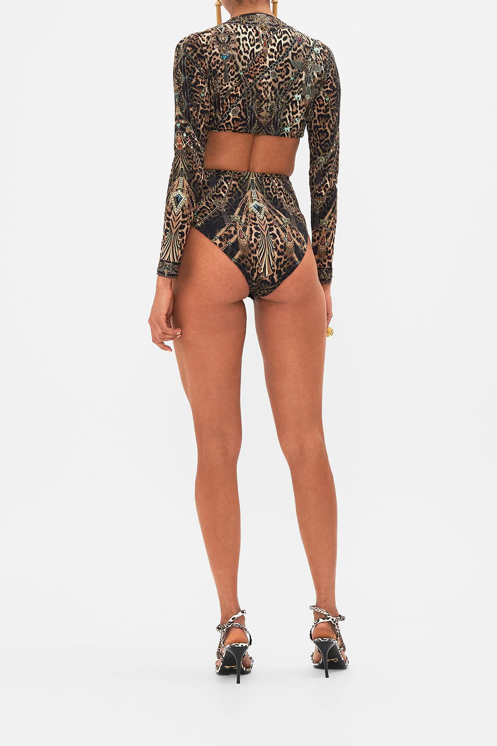 CUT OUT BODYSUIT WITH TRIM AMSTERGLAM - Image 2