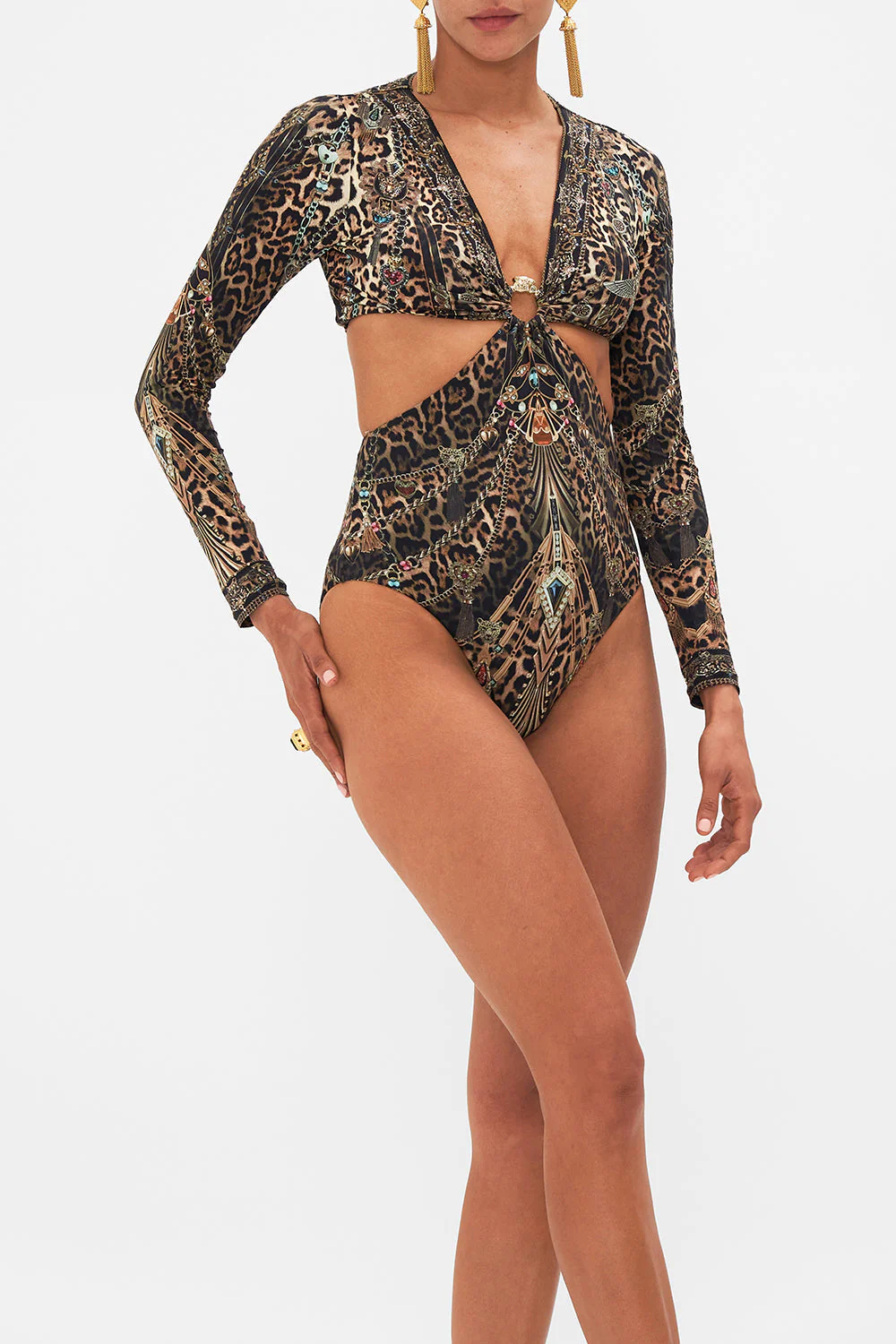 CUT OUT BODYSUIT WITH TRIM AMSTERGLAM - Image 5