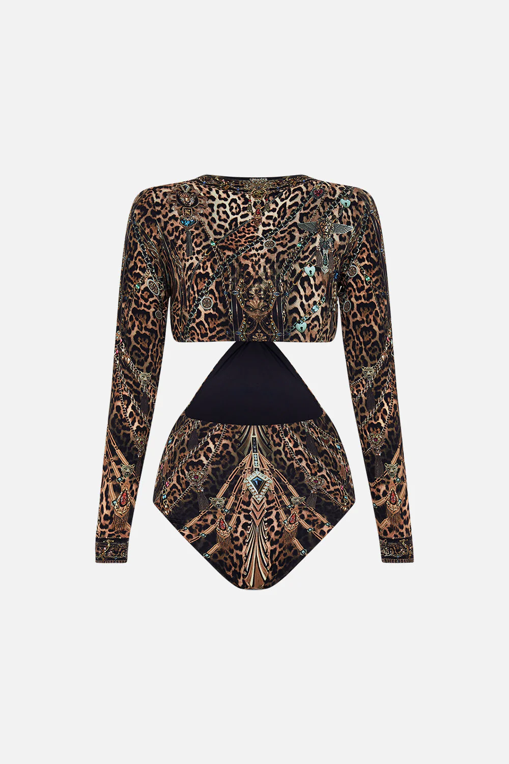 CUT OUT BODYSUIT WITH TRIM AMSTERGLAM - Image 7