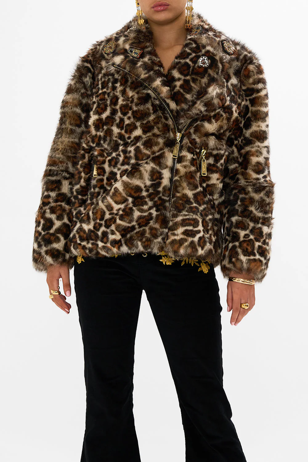 OVERSIZED FUR BIKER JACKET BORN IN BRUGES - Image 5