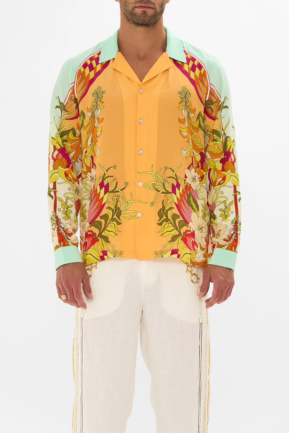 LONG SLEEVE CAMP COLLARED SHIRT THE FLOWER CHILD SOCIETY - Image 5