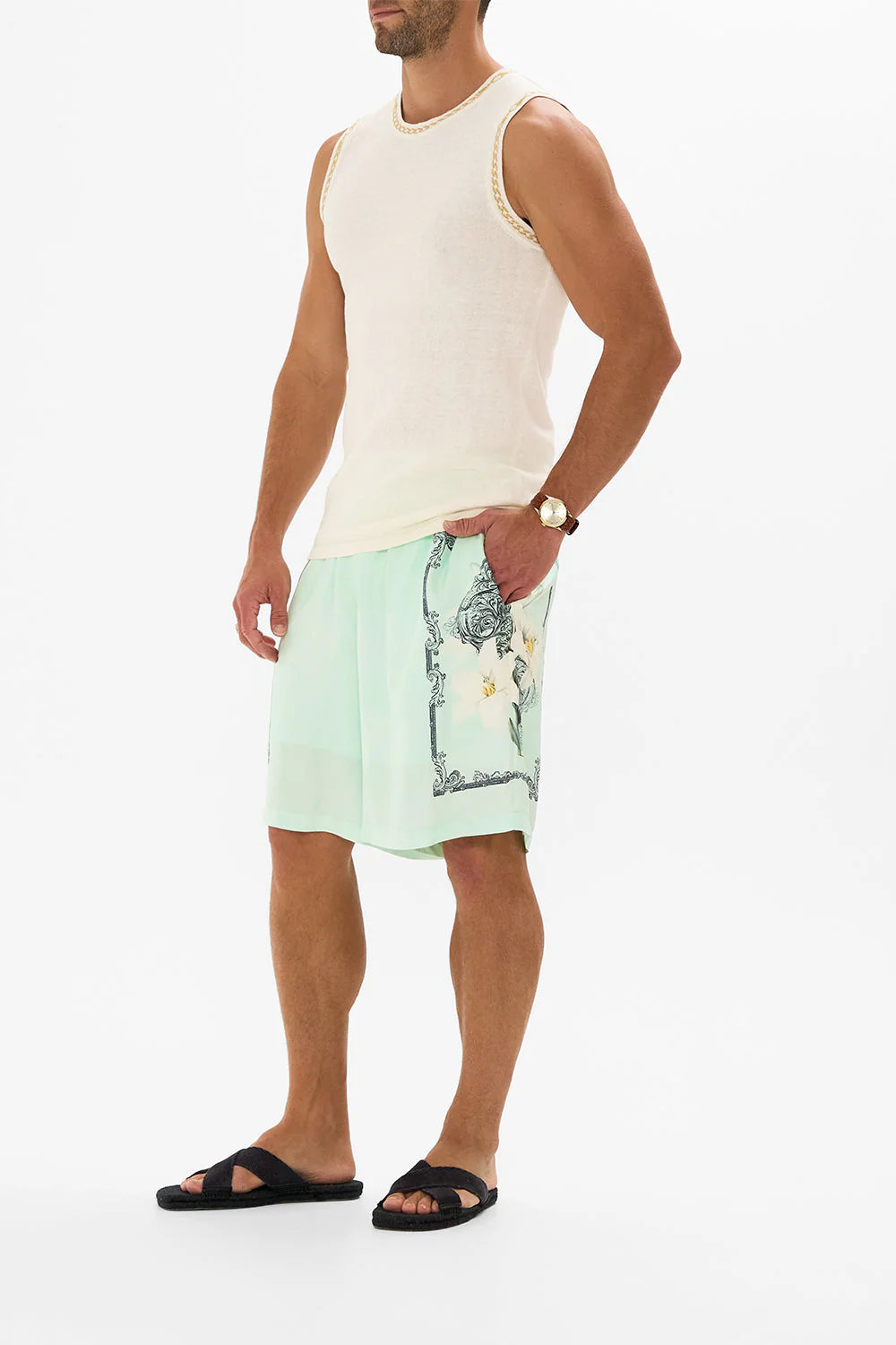 BAGGY MID LENGTH WALK SHORT PETAL PROMISE LAND - Image 4