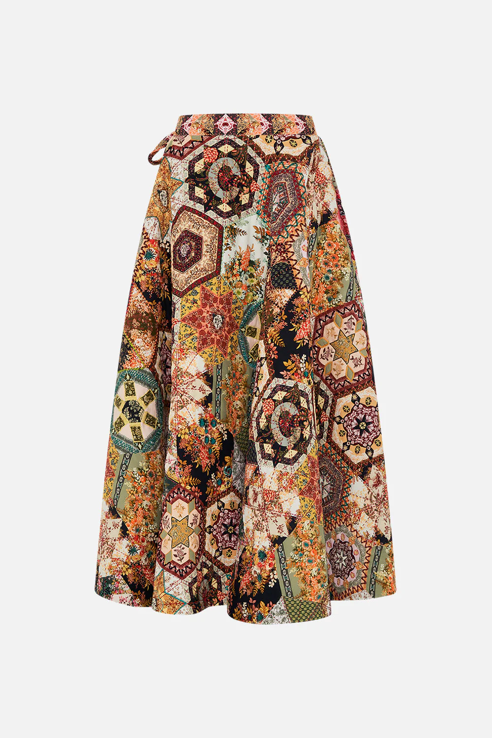 REVERSIBLE EMBROIDERED QUILTED WRAP SKIRT STITCHED IN TIME - Image 7