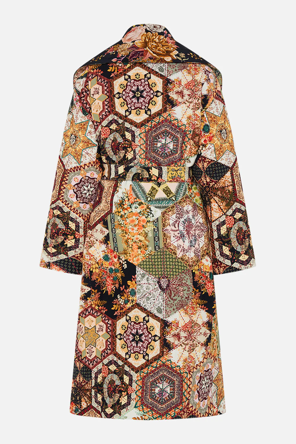QUILTED LONG WRAP COAT STITCHED IN TIME - Image 7