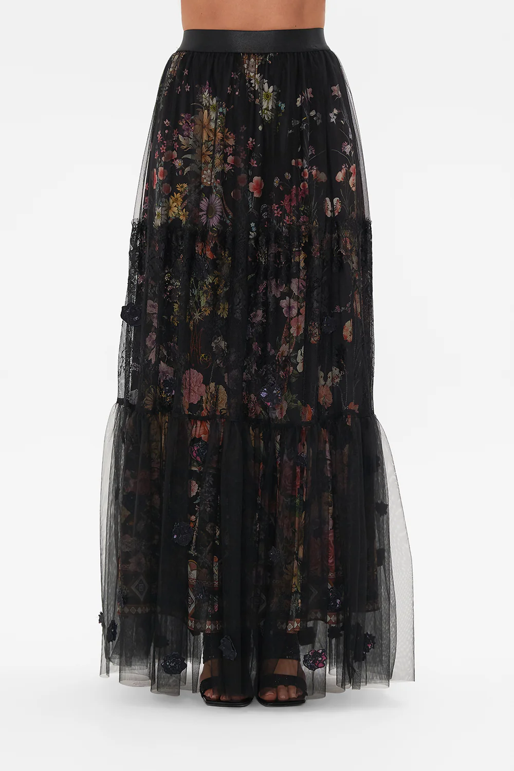 WAISTBAND RUFFLE HEM SKIRT LETTERS FROM A VINEYARD - Image 5