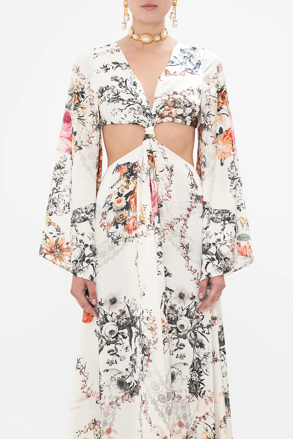 CUT OUT DRESS WITH KNOT FRONT DE HAAR MEMOIRS - Image 5