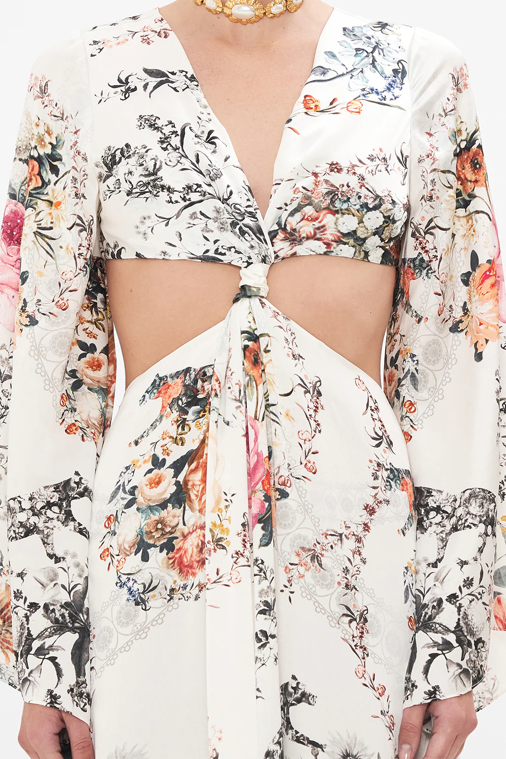 CUT OUT DRESS WITH KNOT FRONT DE HAAR MEMOIRS - Image 6