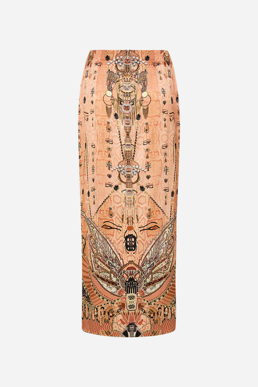 DRAPE FRONT SKIRT WITH SPLIT KINGDOM OF HEIROGLYPHS - Image 8