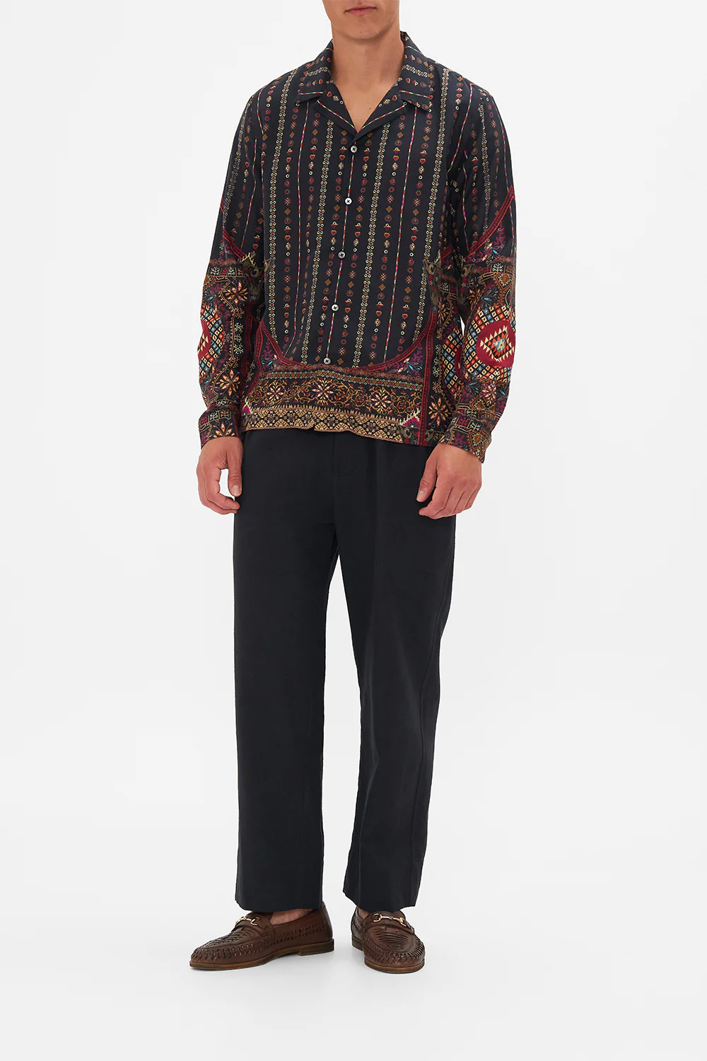 LONG SLEEVE CAMP COLLARED SHIRT THE WANDERING ONES