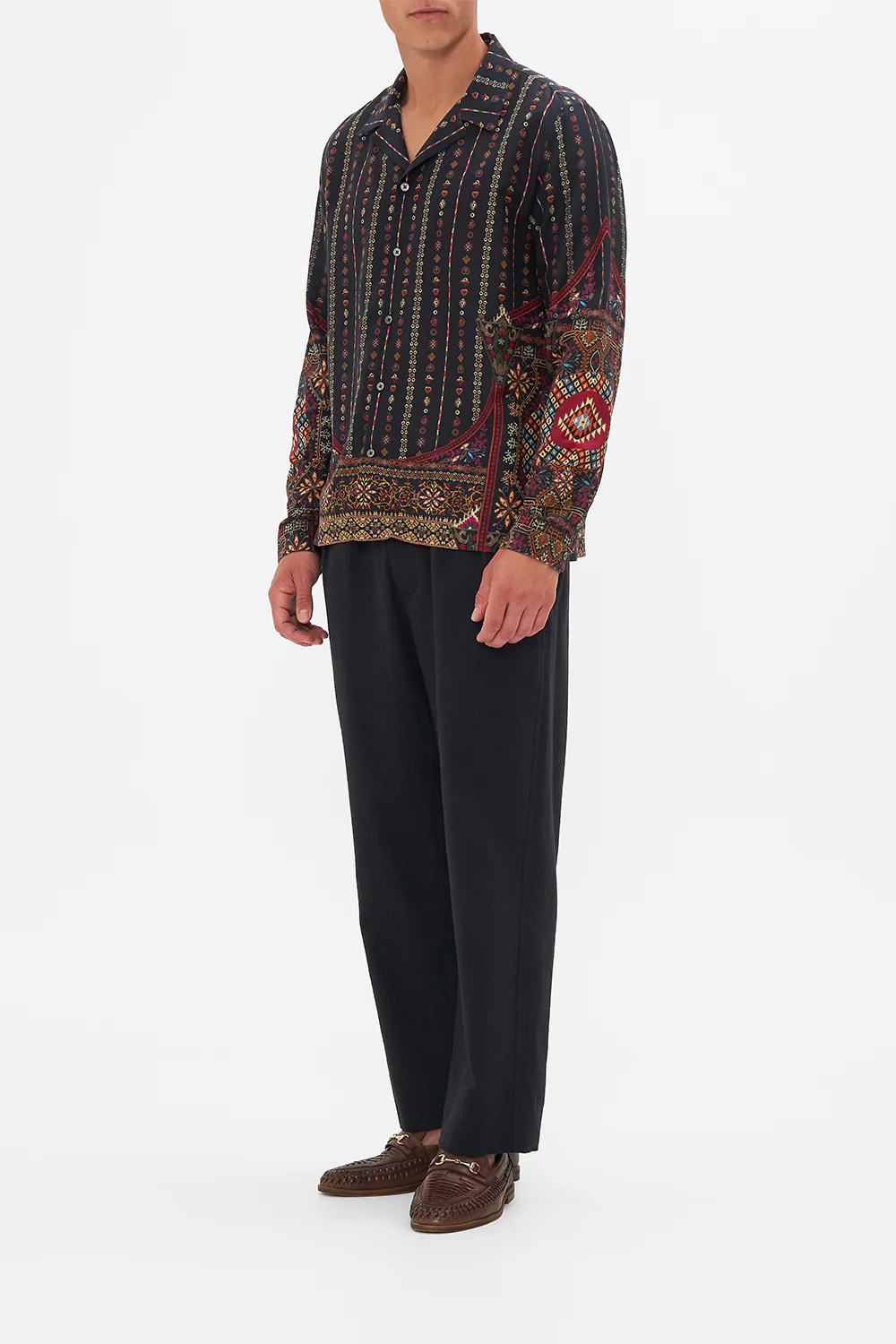 LONG SLEEVE CAMP COLLARED SHIRT THE WANDERING ONES - Image 4