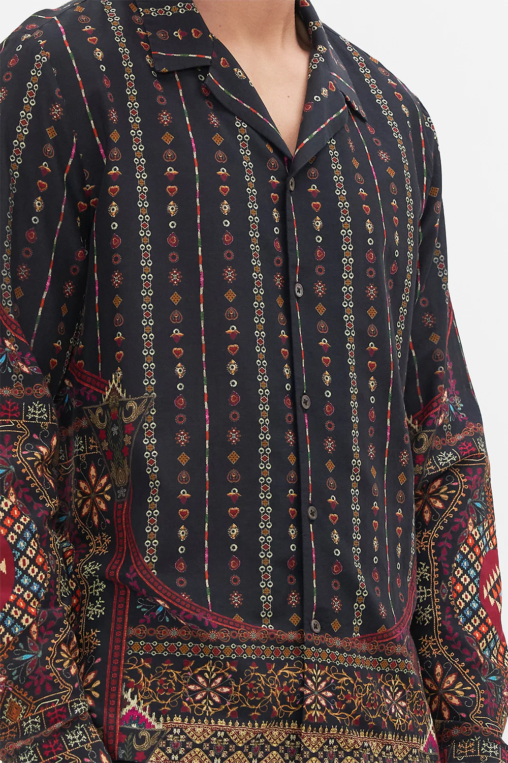 LONG SLEEVE CAMP COLLARED SHIRT THE WANDERING ONES - Image 7