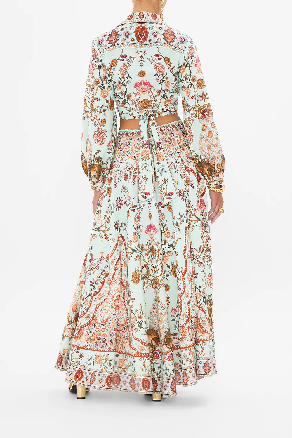 CROPPED WRAP SHIRT WEAVING WORLDS - Image 2