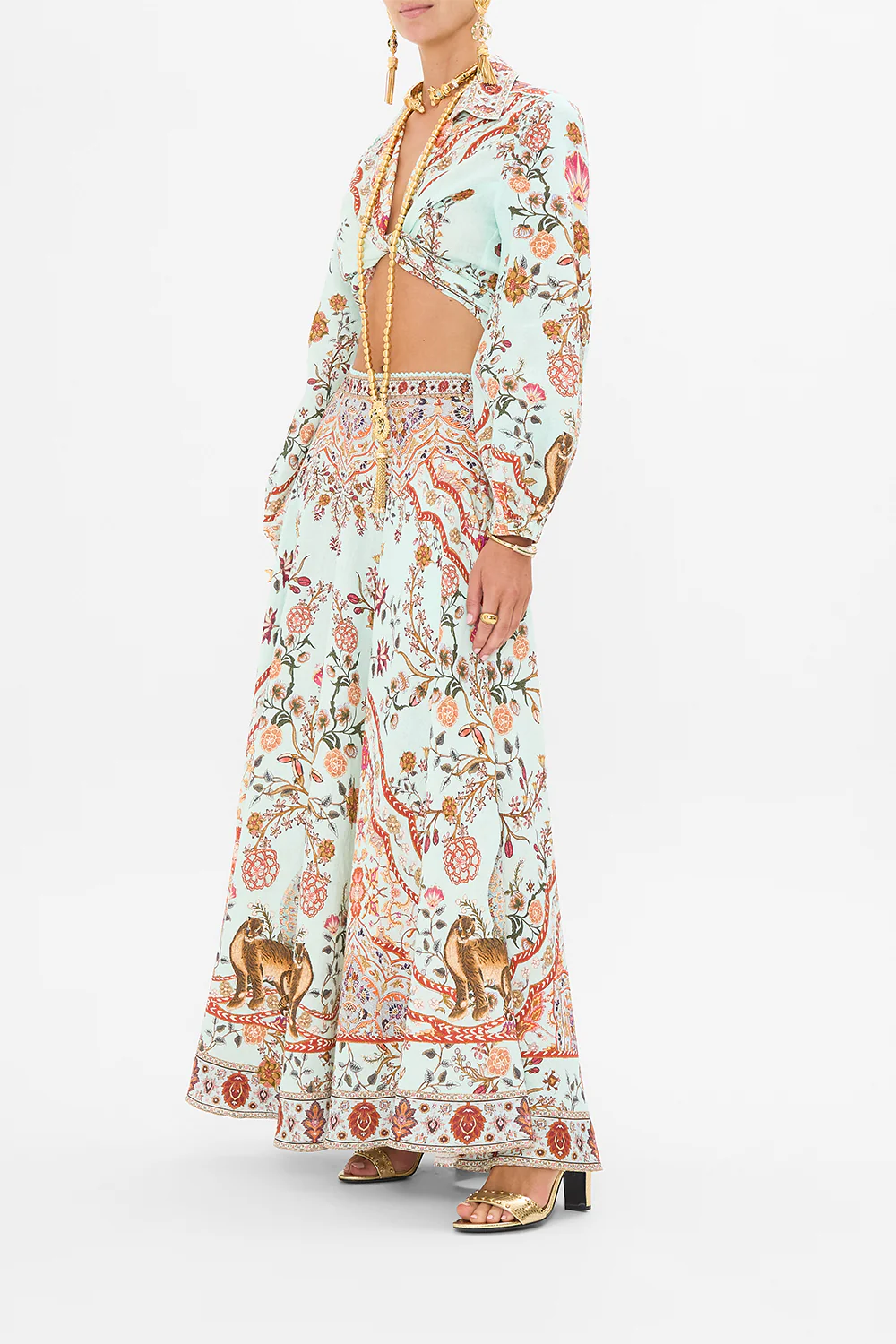 CROPPED WRAP SHIRT WEAVING WORLDS - Image 4