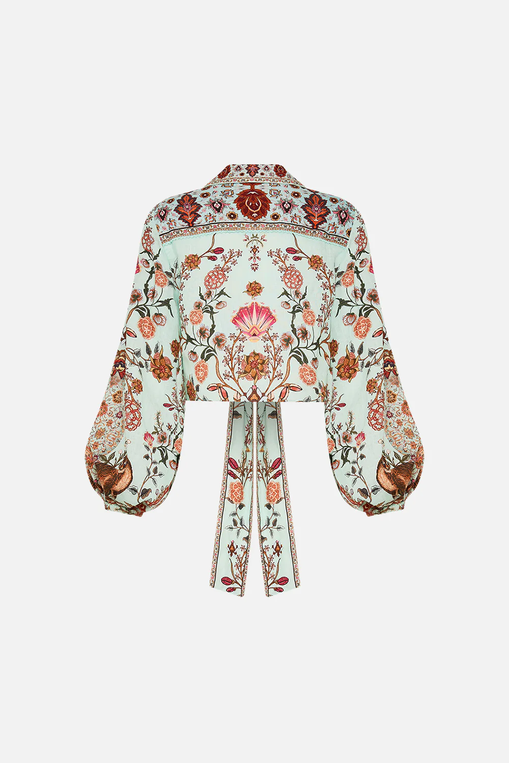 CROPPED WRAP SHIRT WEAVING WORLDS - Image 7