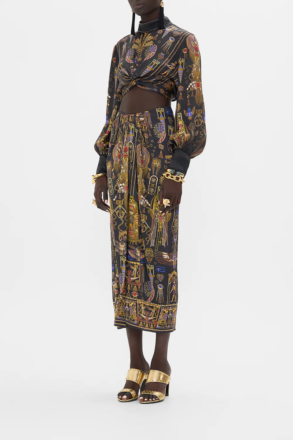 DRAPE FRONT SKIRT WITH SPLIT CARTOUCHE KINGDOM - Image 4