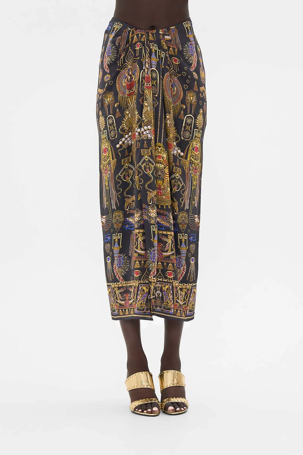 DRAPE FRONT SKIRT WITH SPLIT CARTOUCHE KINGDOM - Image 5
