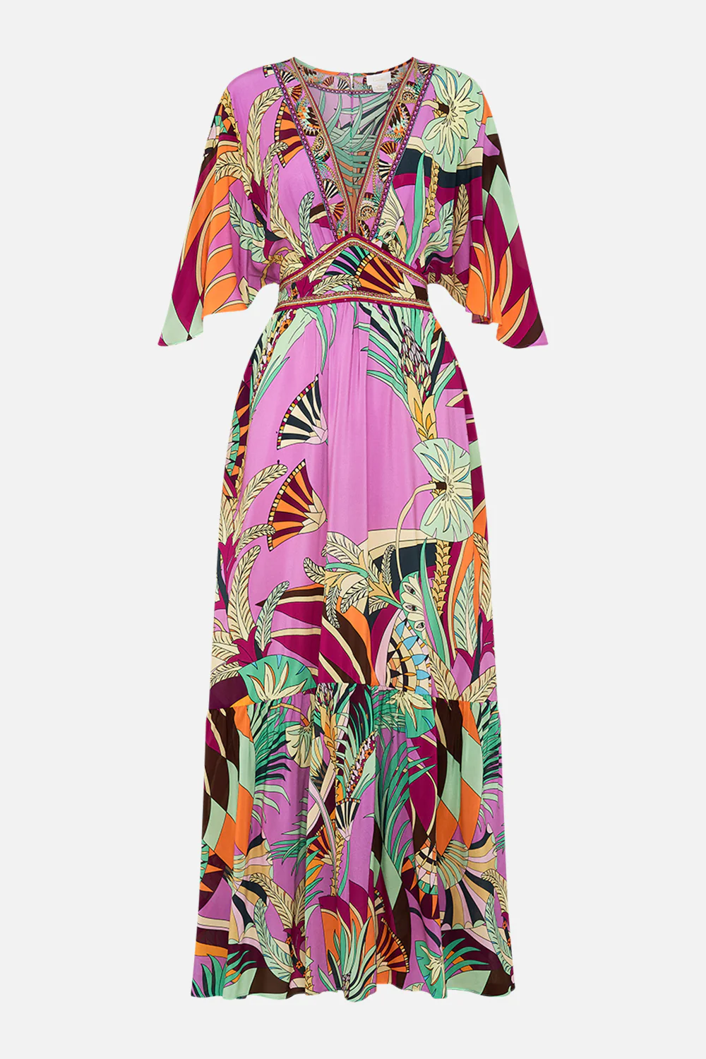 WAISTED DRESS WITH HEM RUFFLE GIZA GODDESS - Image 3