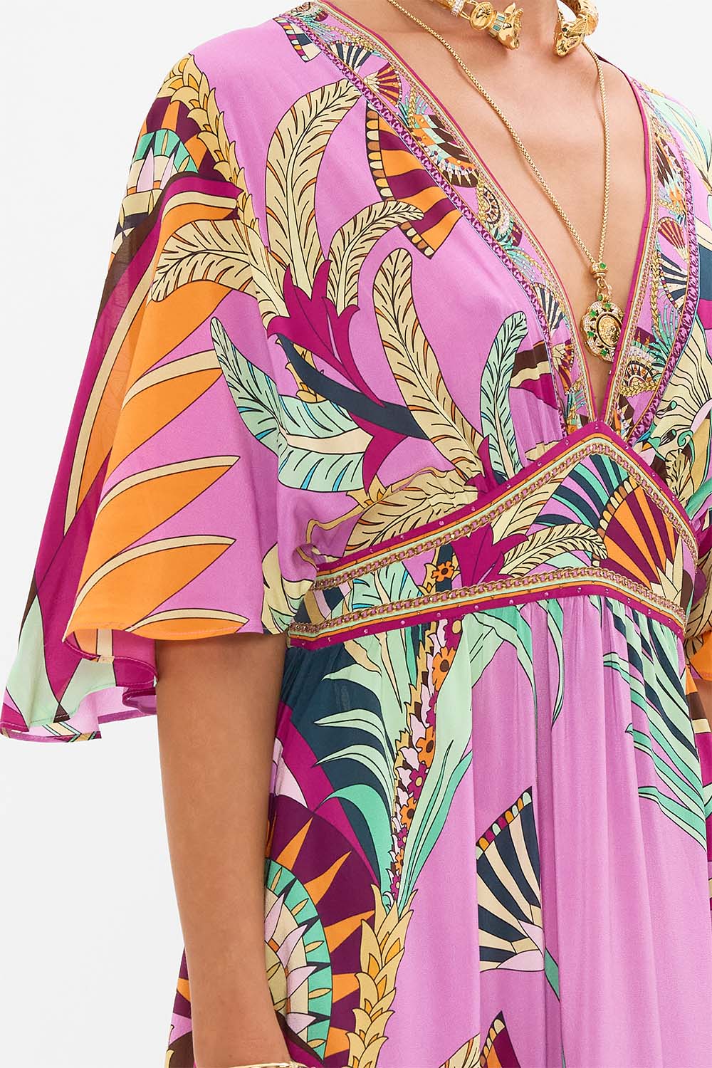 WAISTED DRESS WITH HEM RUFFLE GIZA GODDESS - Image 6