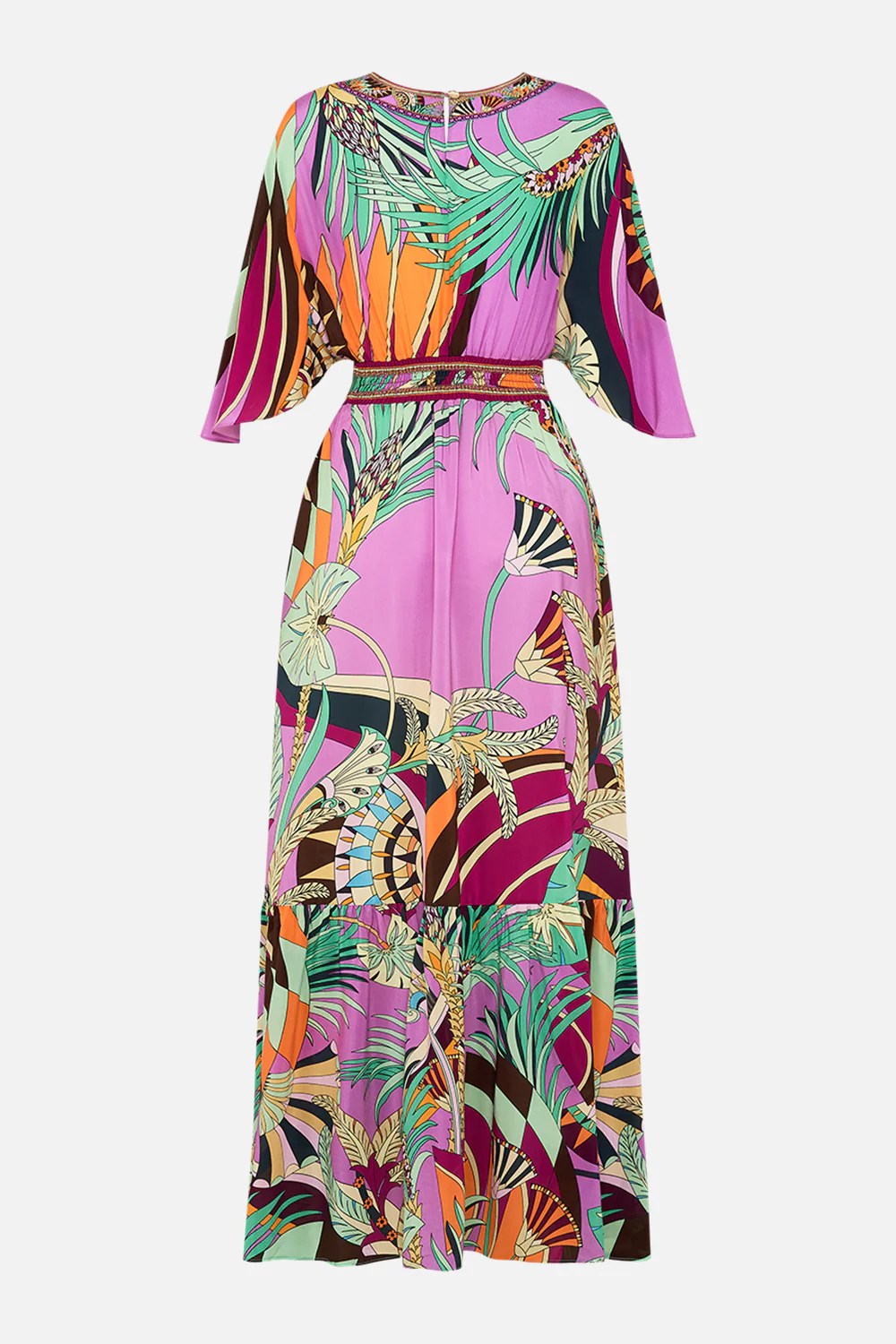 WAISTED DRESS WITH HEM RUFFLE GIZA GODDESS - Image 7