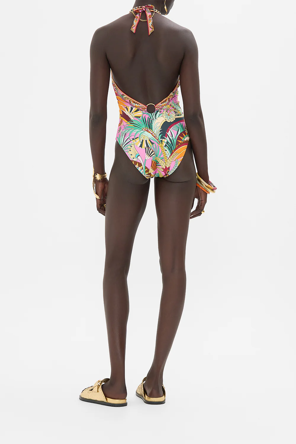 RING DETAIL PLUNGE V ONE PIECE GIZA GODDESS - Image 2
