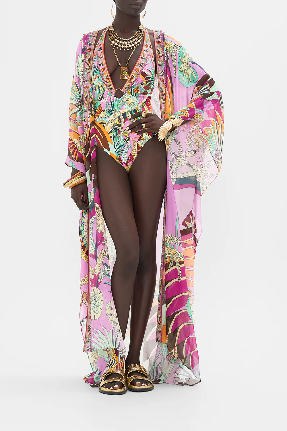 RING DETAIL PLUNGE V ONE PIECE GIZA GODDESS - Image 6