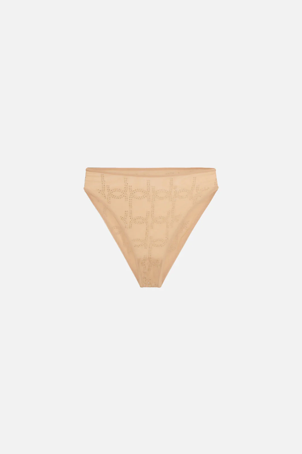 MESH HIGH WAIST HIGH LEG BRIEF SOLID NUDE - Image 3