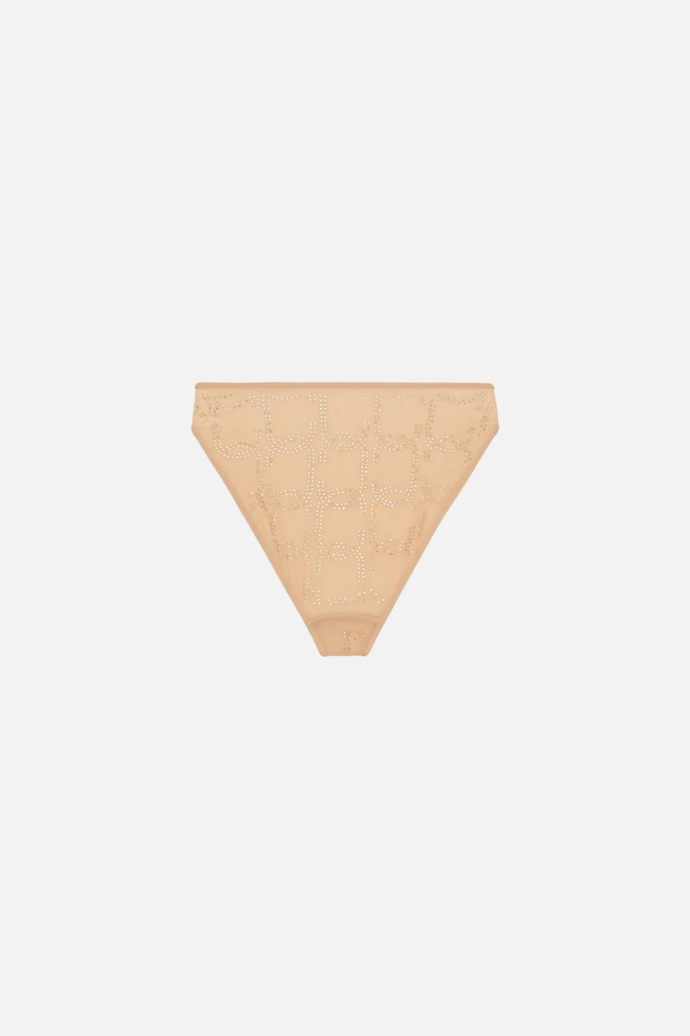 MESH HIGH WAIST HIGH LEG BRIEF SOLID NUDE - Image 6