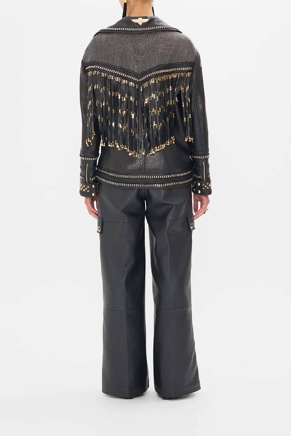 OVERSIZED LEATHER BIKER JACKET THEY CALLED HER NEFERTARI - Image 2